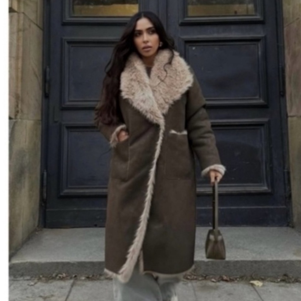 Zara NWT reversible faux fur double faced coat 6318/278 - Picture 14 of 16